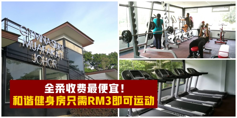 【全柔收费最便宜！】新山3间和谐健身房 · 最低RM3就能挥洒汗水运动！