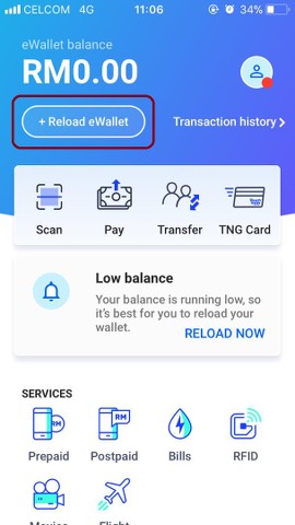 Image result for how to reload touch n go ewallet