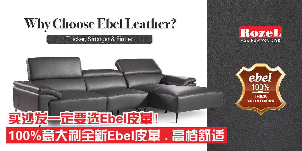 【 买沙发一定要选Ebel皮革！100%源自意大利全新Ebel皮革 . 高档奢华舒适可谓沙发之冠！】