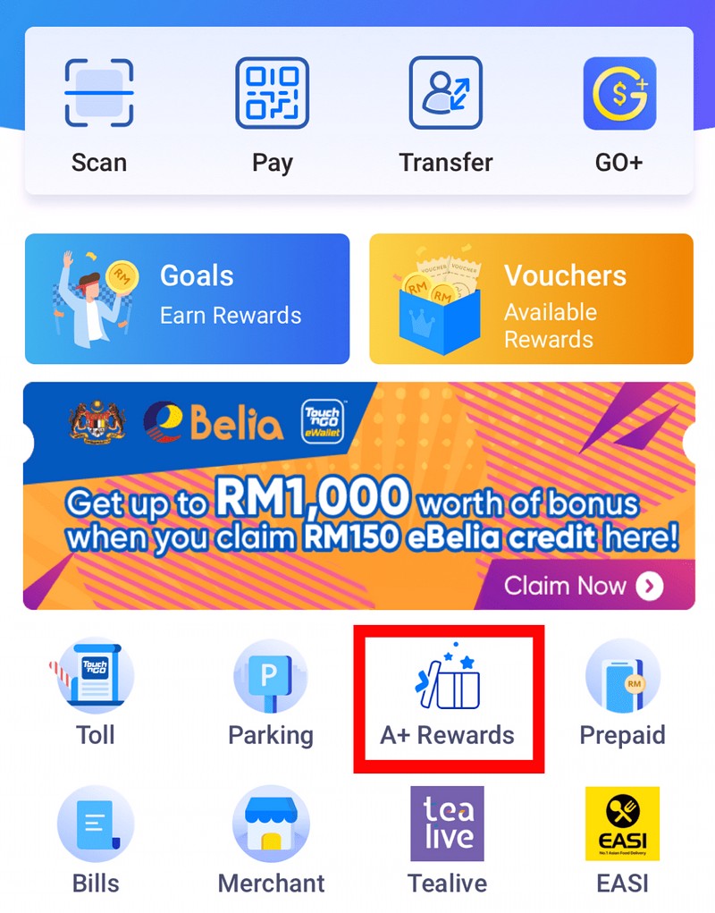 How to reload touch n go card online