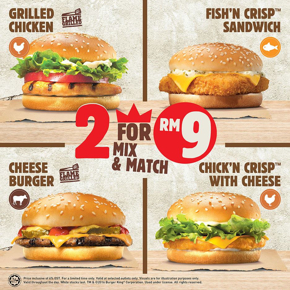 Burger King Fresh Offers: Get Any 2 For RM9! - JOHOR NOW