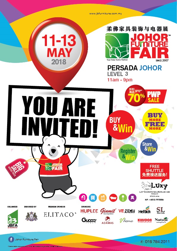 Johor Furniture Fair A Come Back You Shouldn't Miss from 5/11 5/13 at Persada Johor