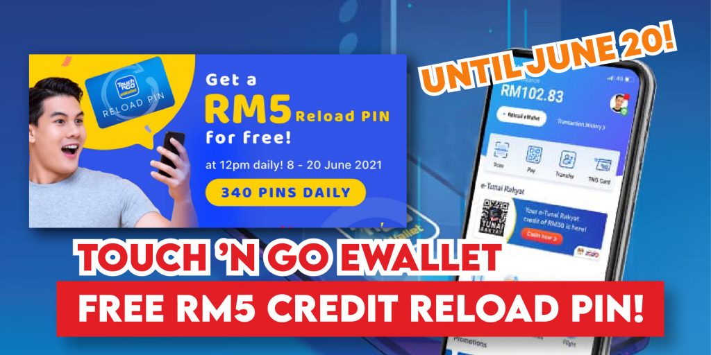 Pin reload ewallet tng free Topup Touch